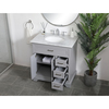 Elegant Decor 32 Inch Single Bathroom Vanity In Grey VF15032GR